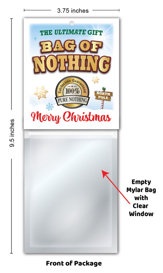 Funny Gag Joke GIFT OF NOTHING Christmas Stocking Stuffer Prank