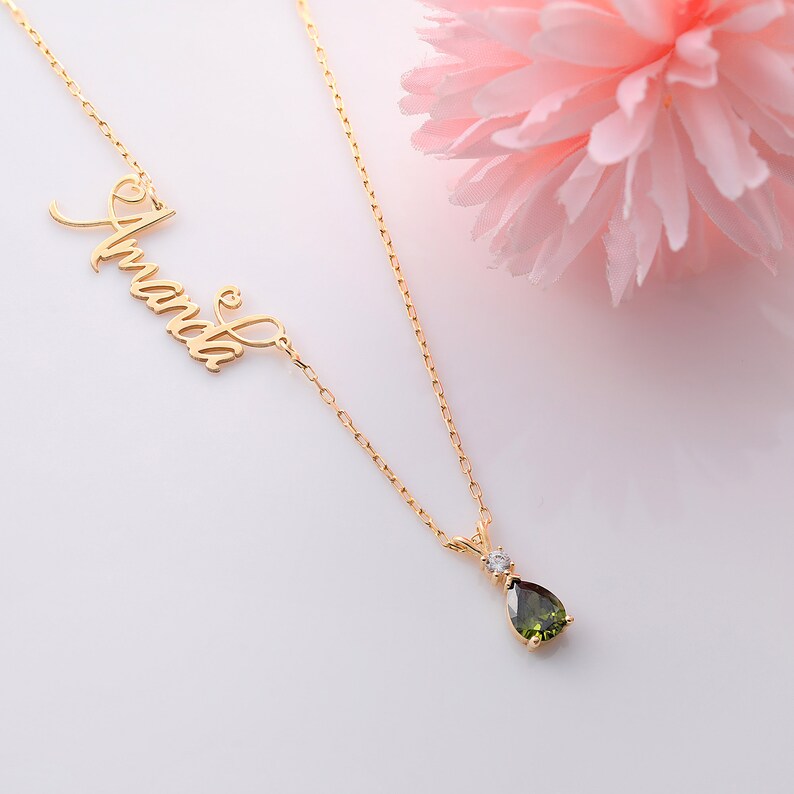 Anniversary Handmade Jewelry With Custom Gemstone, Crystal Necklace ...