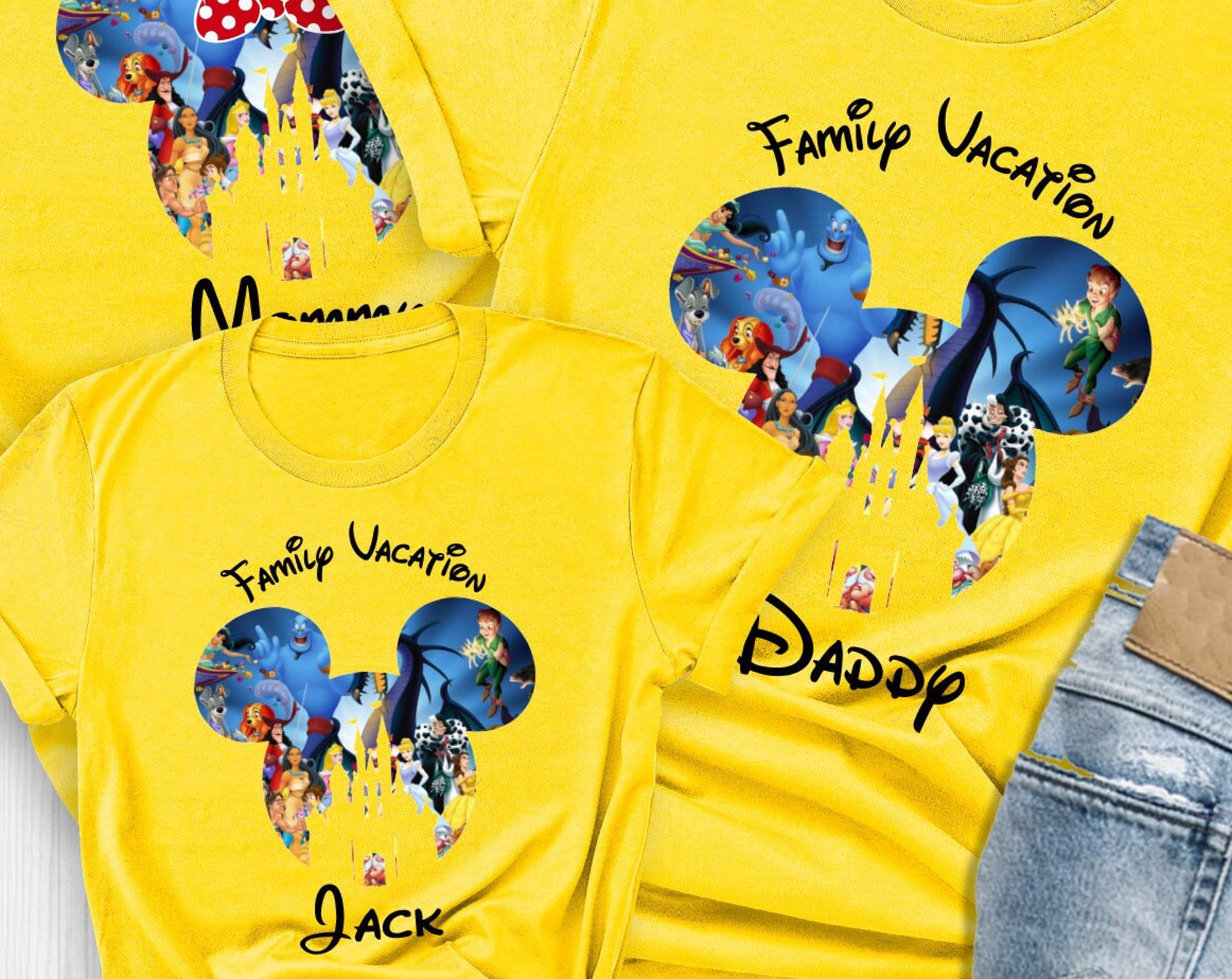 Discover Camiseta Personalizada Disney Vacaciones Familia 2023 para Hombre Mujer y Niño