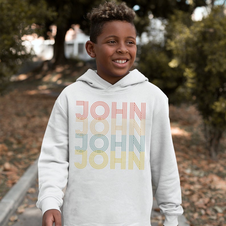 Custom Hoodies for Kids, Back to School Sweaters, Good Vibes Sweater, Custom Name Sweatshirt, Kids Initial Clothing, Kids Graphic Sweatshirt 