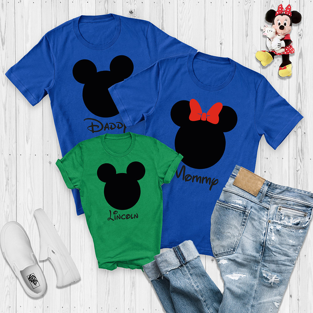 Disney Family Shirts With Custom Names, Walt Disney Matching Shirts