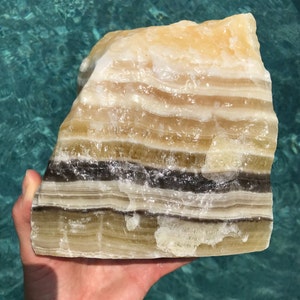 Zebra Calcite - 4 lbs 15 oz (2264g) - Calcite - Raw Calcite - Large Zebra Calcite - Rough Zebra Calcite
