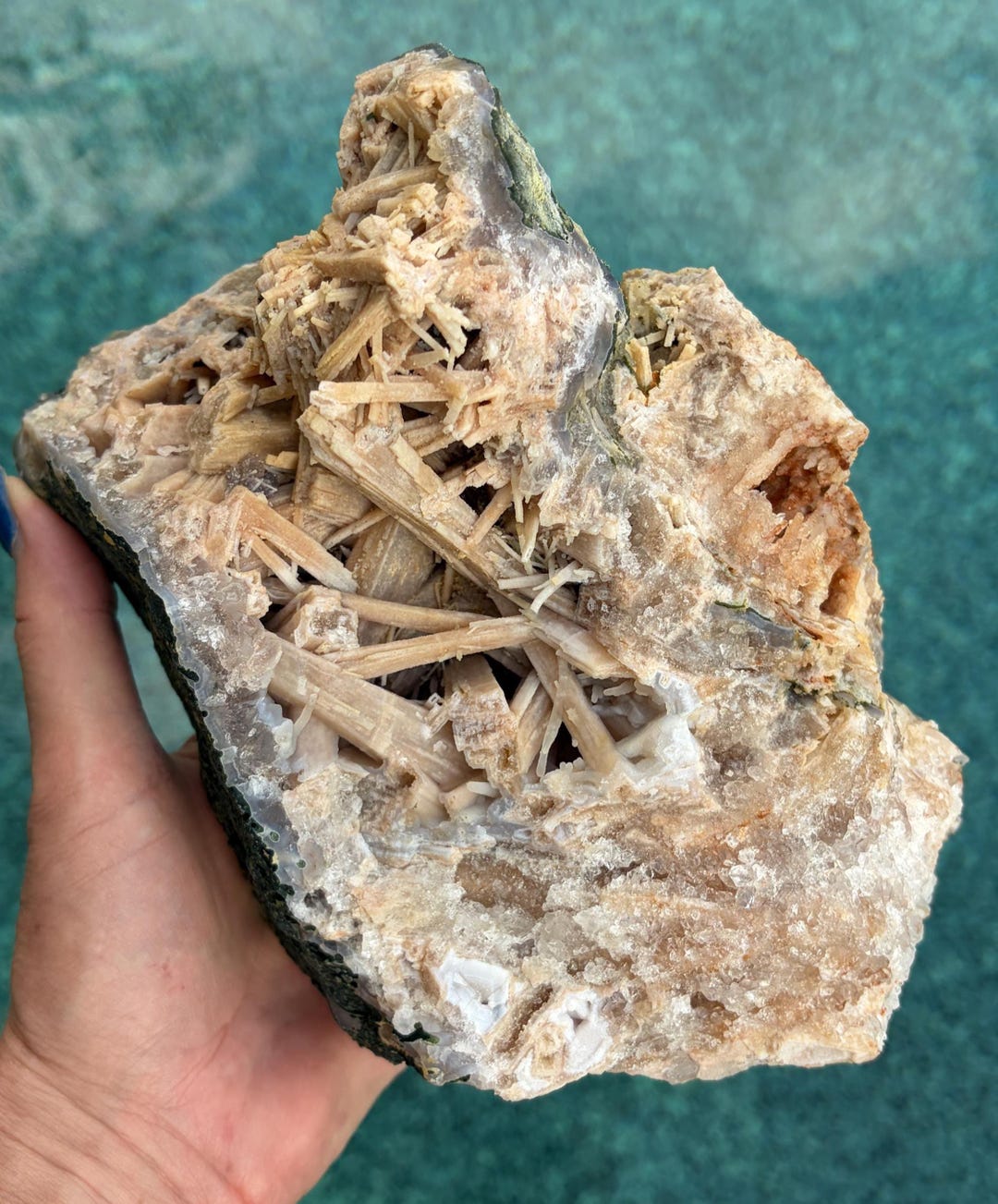 Anhydrite - 4 Lb 7 Oz (2022g) - Comes With a FREE Display Stand ...
