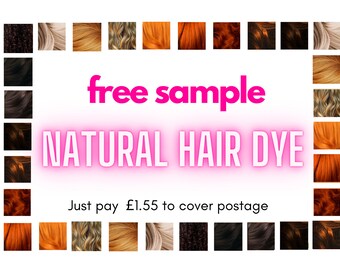 Free sample of natural & organic hair dye | plastic free | vegan | no ppd, metallic salts or other nasties | Just pay for postage