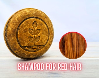 Red Henna Shampoo Bar - Solid Colour Care Shampoo, Vegan, Plastic-Free & SLS-Free