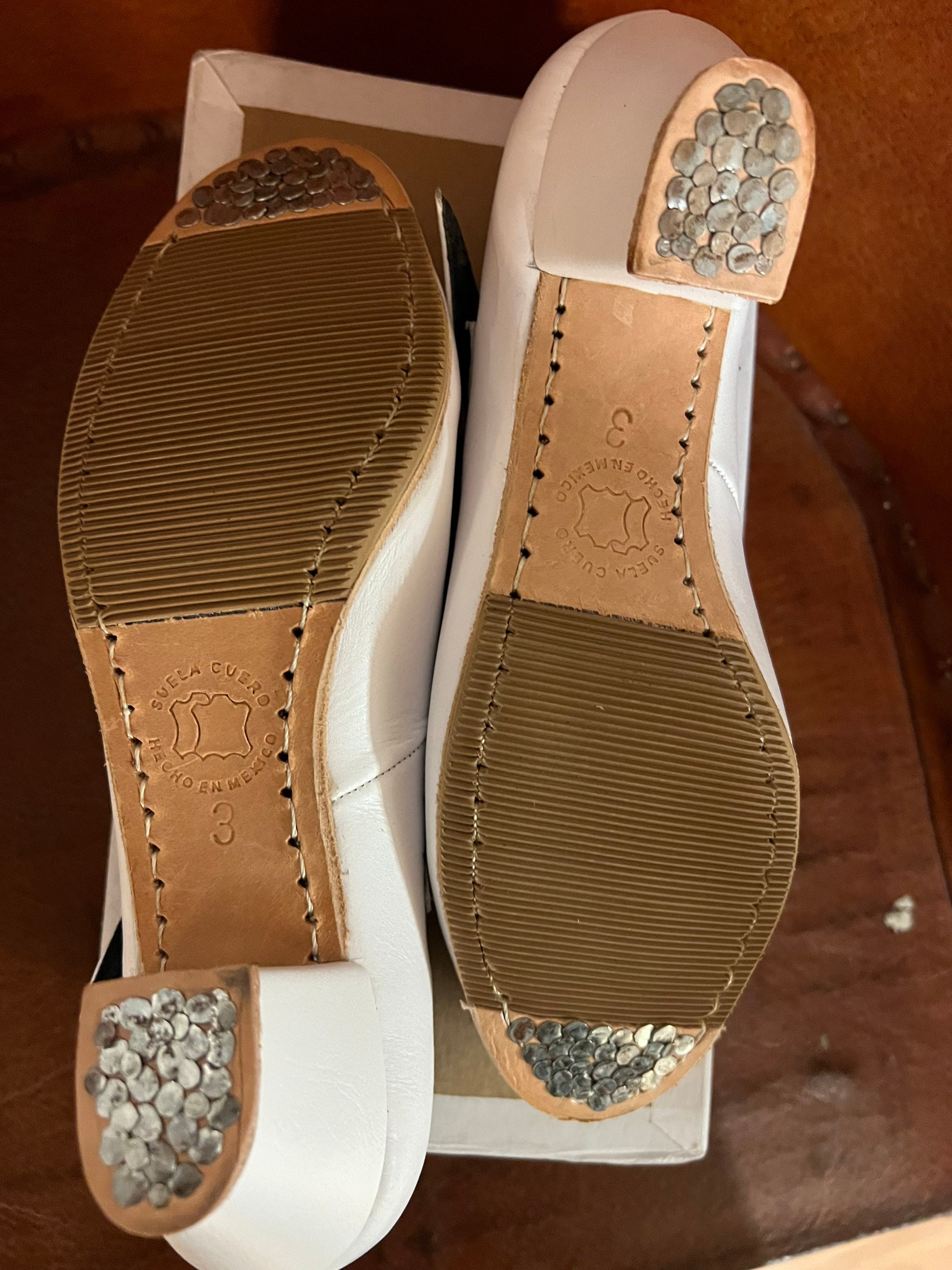 White Folklorico Shoe Etsy
