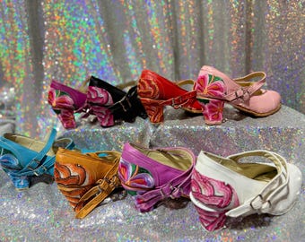 Doble Delia Embroidered Folk Shoes