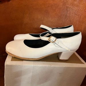 Youth White Folklorico Shoe