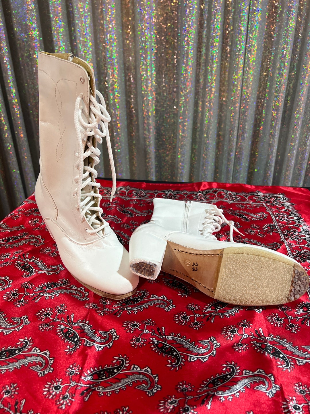 Youth White Adelita Boots