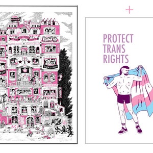 Posters // Queer Zone + Protect Trans Rights