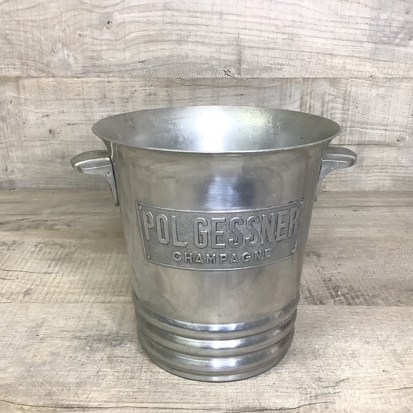 pol guessner champagne bucket / Champagne ice bucket from pol guessner / Cooler vintage / Champagne / Made in France