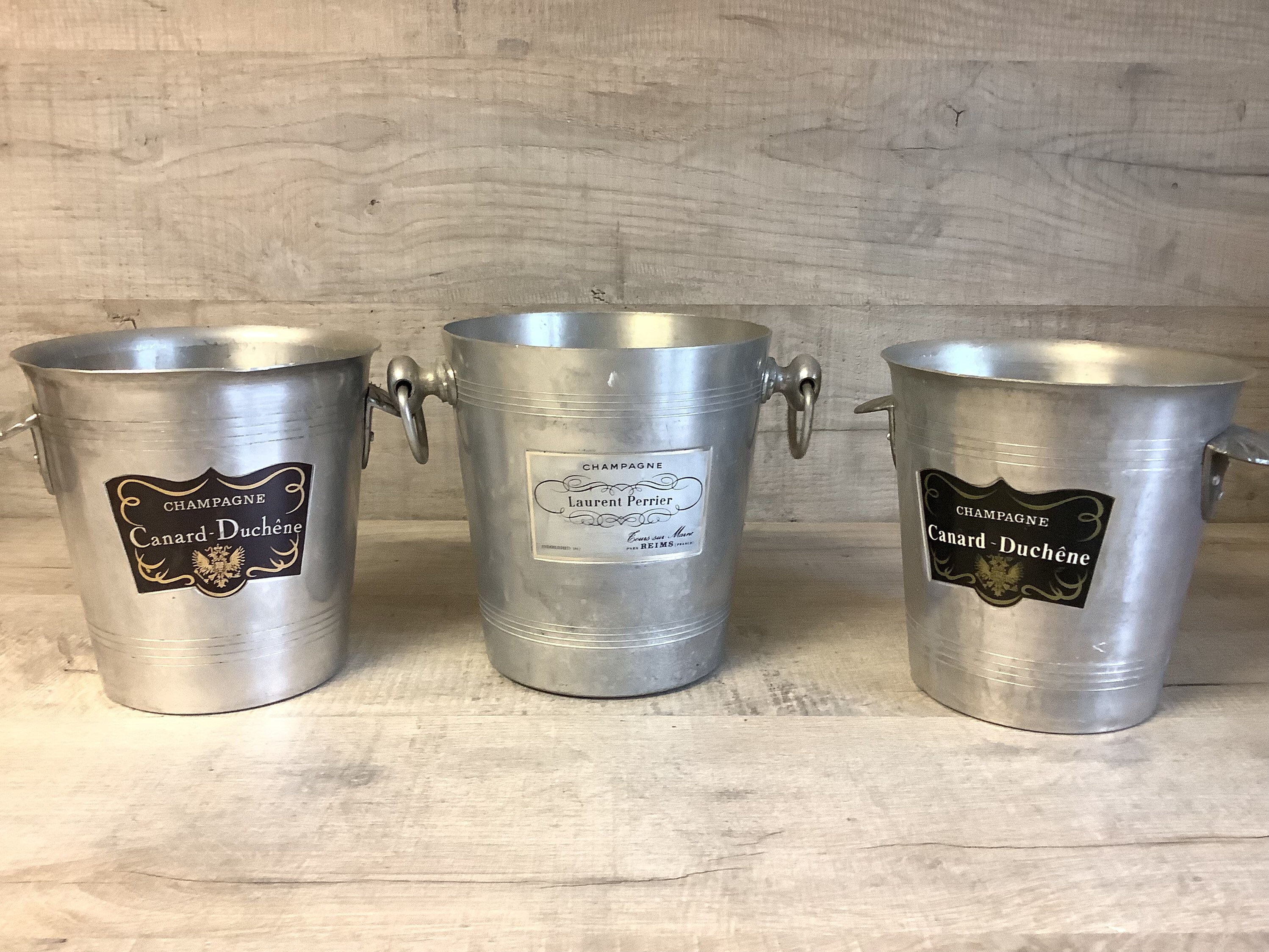 3 X Seau Champagne/Champagne Ice Bucket Cooler Vintage Made in France