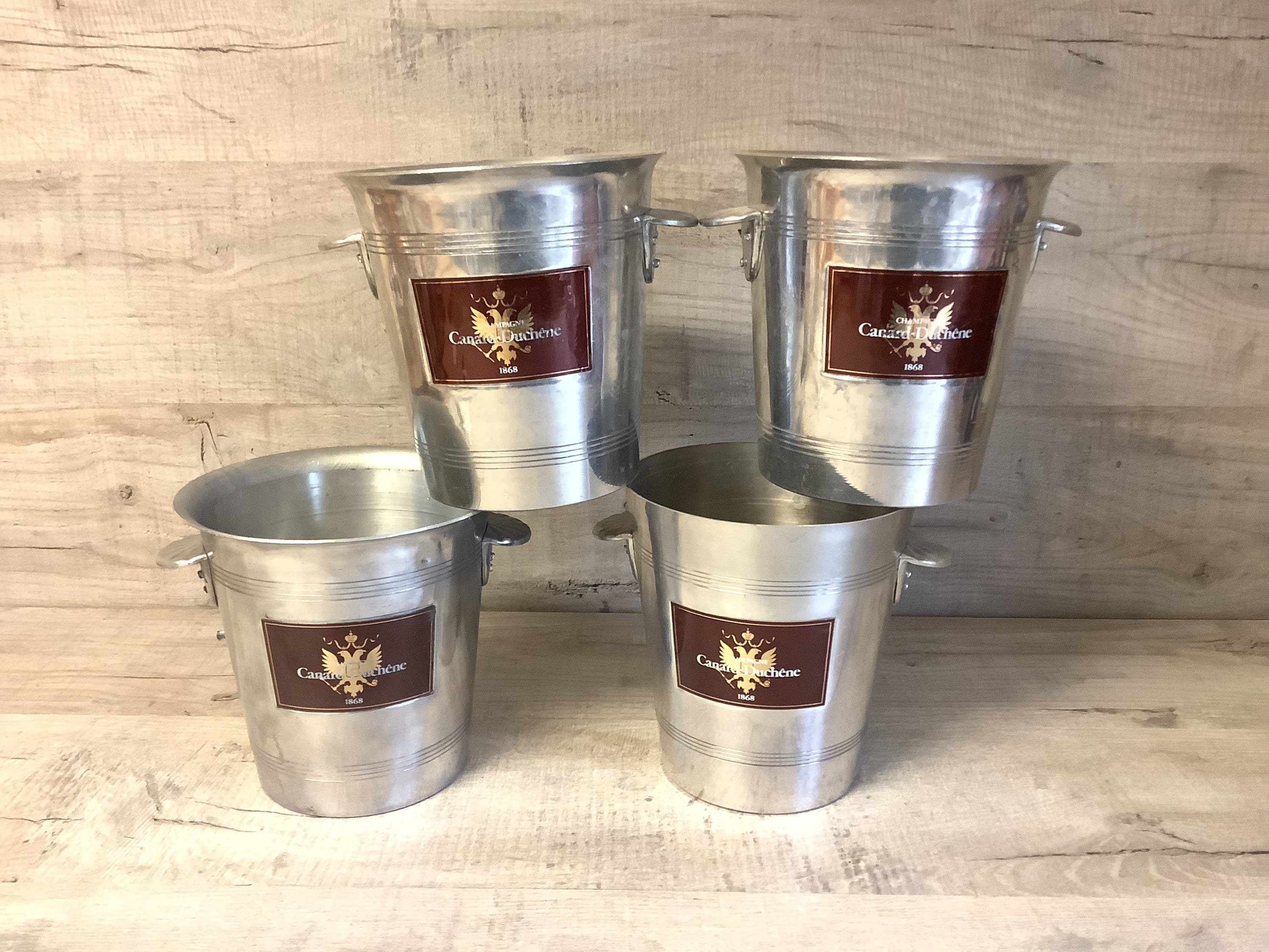 4 X Seau Champagne/Champagne Ice Bucket Cooler Vintage Made in France