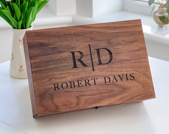 Personalized Memory Keepsake Wooden Box - Gift for Him, Her, Boyfriend, Girlfriend, Couple, Anniversary, Engagement, Wedding gift, Gift box