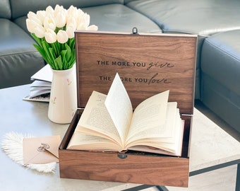 Love Box souvenir personnalisé en bois avec serrure - Coffret cadeau pour lui, frère, ami, petite amie, papa, père, bébé garçon, fils, cadeau d'anniversaire