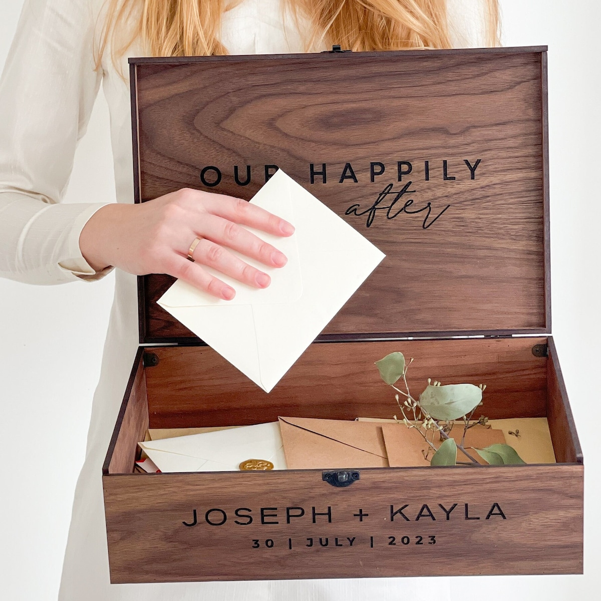 Custom Memory Keepsake Wooden Love Box With Personalization - Christmas Wedding Letter Post Card Box, Couple Gift for Him, Her, Boyfriend - Etsy
