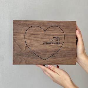 Scatola ricordo personalizzata in legno con personalizzazione - Scatola per biglietti di nozze, regalo di fidanzamento, regalo di coppia per lui, lei, fidanzato, fidanzata