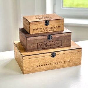 Regalos del día del padre: caja de regalo para regalo, regalo para guardar recuerdos Regalo para padre, papá, papá de hija, hijo, familia, niños, niños