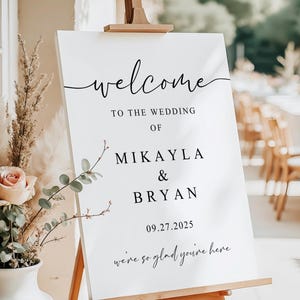 Printed and Shipped Wedding Welcome Sign, Elegant Wedding Sign, Welcome To Our Wedding Sign, Wedding Board Vertical, Minimalist Wedding Sign