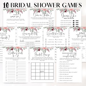 Floral Bridal Shower Games, Bridal Shower Games, Wedding Shower Games, Bridal Shower, Bridal Party, Bride to Be,