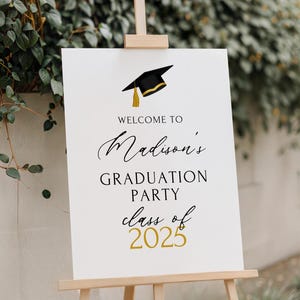 Printed and Shipped Graduation Party Welcome Sign Graduation Party Sign Graduation Party Decorations Custom Graduation Party Sign