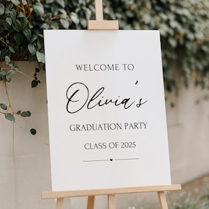 Printed and Shipped Graduation Party Welcome Sign Graduation Party Sign Graduation Party Decorations Custom Graduation Party Sign