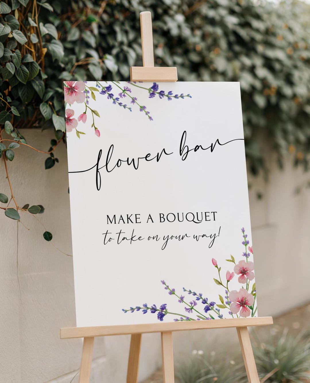 Flower Inn Sign Flower Bar Sign Floral Wedding Signs Make a Bouquet Sign Bridal Shower ...