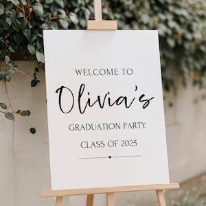 Printed and Shipped Graduation Party Welcome Sign Graduation Party Sign Graduation Party Decorations Custom Graduation Party Sign