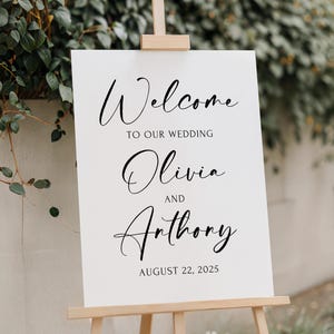 Printed and Shipped Wedding Welcome Sign, Custom Wedding Sign, Welcome To Our Wedding Sign, Wedding Board Vertical
