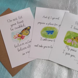 3er Set Schmetterlings-Postkarten 10x15 cm