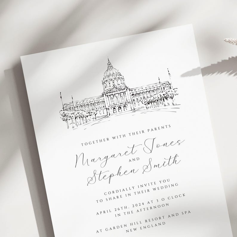 Wedding Venue Illustration, Custom Drawing from Photo, Hand Drawn Venue Sketch, Wedding Venue Drawing, Wedding Drawing, 1st Anniversary Gift image 14
