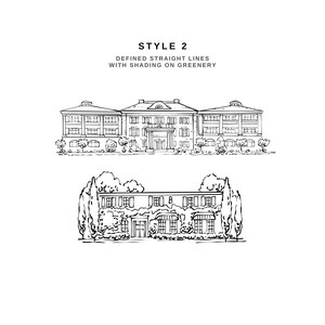 Hand Drawn Wedding Venue Sketch for Letterpress, Minimalist Wedding Venue Illustration, Simple Line Art, Custom Wedding Illustration, SVG image 6