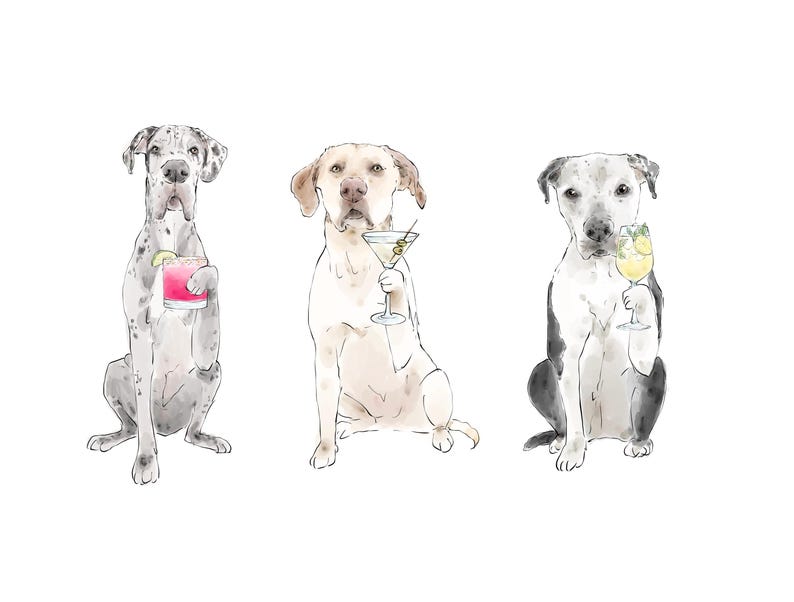 Pet Signature Drink Sign, Custom Watercolor Painting, Signature Drink illustration, Dog Custom Bar Sign, Signature Cocktail Wedding Sign image 18