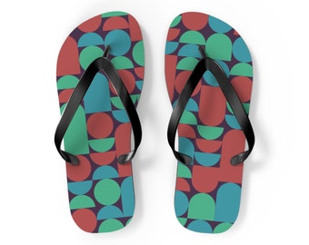 bunte Strand Flip Flops für Frauen | Plateau Flip Flop Sandalen | Badezimmer Flip Flop Hausschuhe | Männer und Frauen Flip-Flops Sommer Geschenk