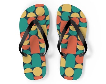 bunte Strand-Flip-Flops für Damen | Plateau-Flip-Flop-Sandalen | Badezimmer-Flip-Flop-Hausschuhe | Herren- und Damen-Flip-Flops als Sommergeschenk