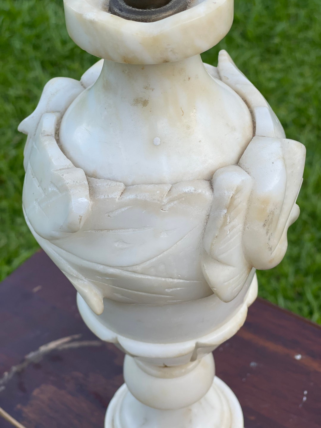 Rare Vintage Italian Marble Table Lamp Etsy