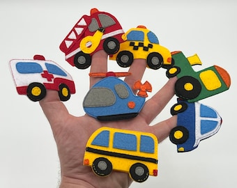 Handmade in Ukraine Felt Finger Puppets, Puppet Theater for Boys, Finger Toys, Ukrainian Toys, Gifts for Kids, Ukrainian Gifts