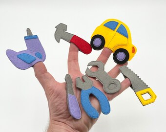 Felt Finger Puppets: Handmade Kids Tool Set, Pretend Play