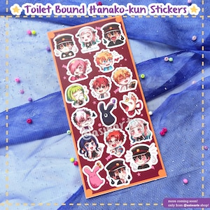 Wc-gebonden Jibaku Shounen Hanako-kun vinyl waterdicht mat stickervel | Plakboek dagboekplanner