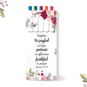 Personalized Bible verse color gel pen, Custom Bible verse pen gift, Personalized Christian gift for Woman, Bible study gift pen