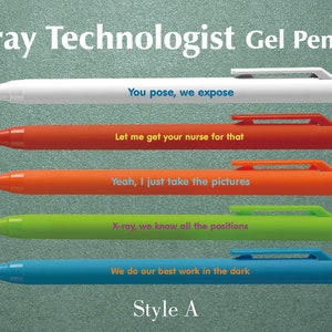 X Ray Technologist pens ,X-Ray Tech gift pens ,Rad tech week Gifts, Radiology Gel Pens, funny present pen,Christmas gift,stocking stuffer