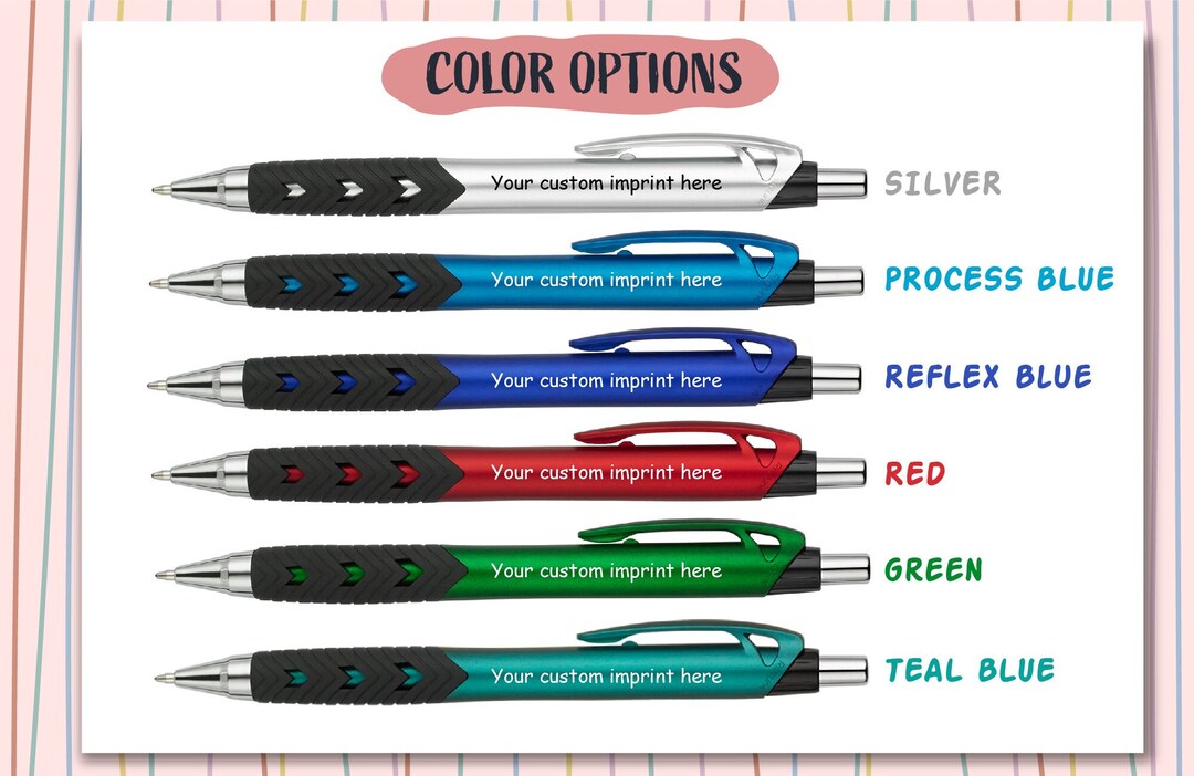 250 Custom Ballpoint Pens: Bulk Business Pens, Soft Touch - Etsy