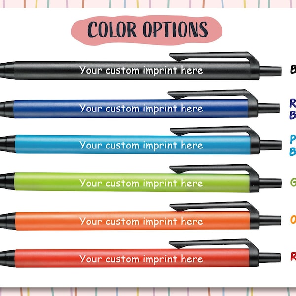 300 or 500  promotional pens, custom business  pens, bulk personalized pen with text & logo, family, class reunion pen, pens for Church