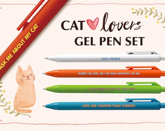 Cat lovers pen set