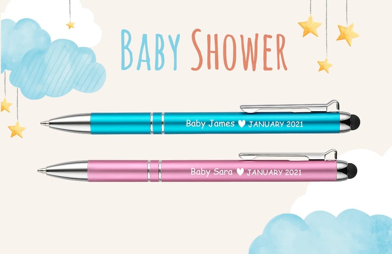 Custom Baby Shower Pen Baby Shower Favors Party Favor Baby Etsy