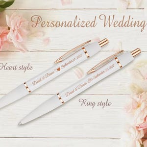 10 Personalized metal wedding pen. wedding favor .Bridal shower pen, Bachelorette party favor pen, set of 10