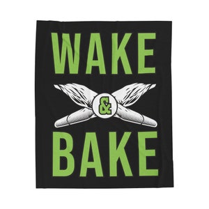 Funny Plant Blanket Adult Bedding: 420 Friendly Graphic, Plush Velveteen Throw (Soft Polyester Blend, Multiple Sizes) image 5