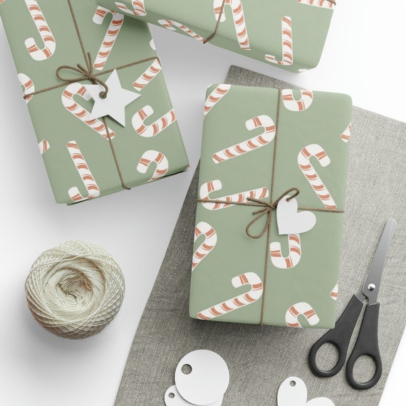 Aesthetic Christmas Wrapping Paper, Cute Gift Wrap for Christmas