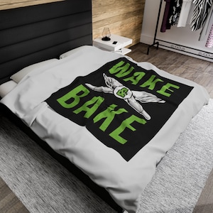 Funny Plant Blanket Adult Bedding: 420 Friendly Graphic, Plush Velveteen Throw (Soft Polyester Blend, Multiple Sizes) image 4