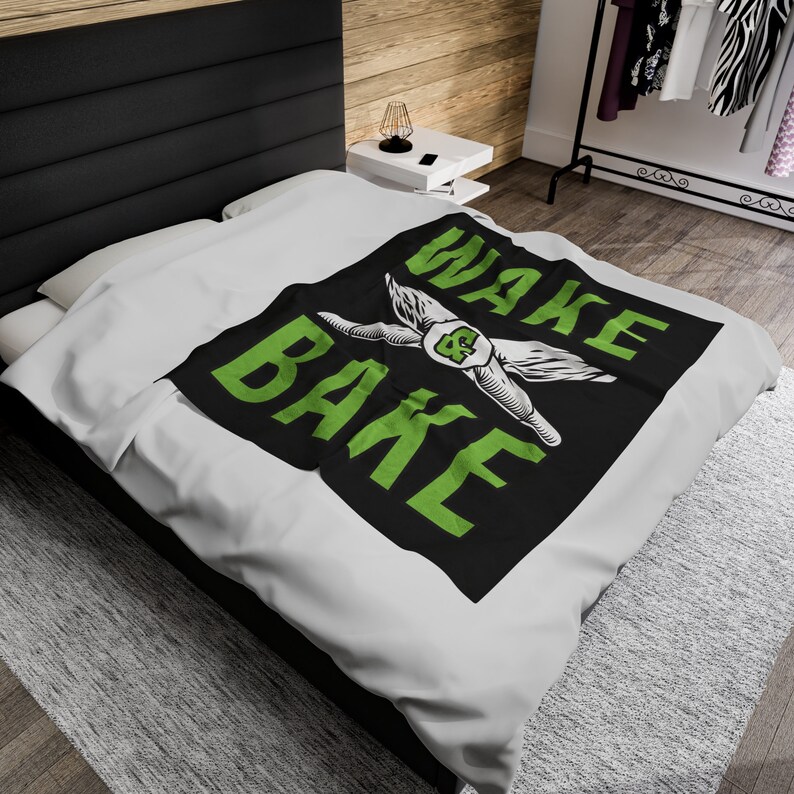Funny Plant Blanket Adult Bedding: 420 Friendly Graphic, Plush Velveteen Throw (Soft Polyester Blend, Multiple Sizes) image 4